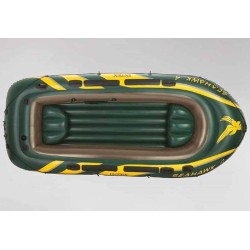 Intex Inflatable Air PVC Seahawk 4 Boat Set, Multi Color