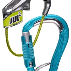 Edelrid jul 2 with hms bulletproof triple lock fg carabiner icemint 