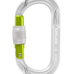 Edelrid oval power 2500 climbing carabiner silver screw