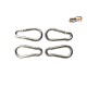 Prospo 10X100mm stainless steel spring snap hook carabiner pack of 4 Prospo 10X100mm stainless steel spring snap hook carabiner pack of 4