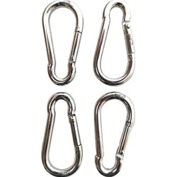 Prospo 10X100mm stainless steel spring snap hook carabiner pack of 4