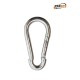 Prospo 10X100mm stainless steel spring snap hook carabiner pack of 4 Prospo 10X100mm stainless steel spring snap hook carabiner pack of 4