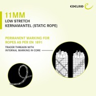 Edelrid perfomance static 11mm rope 200m night 