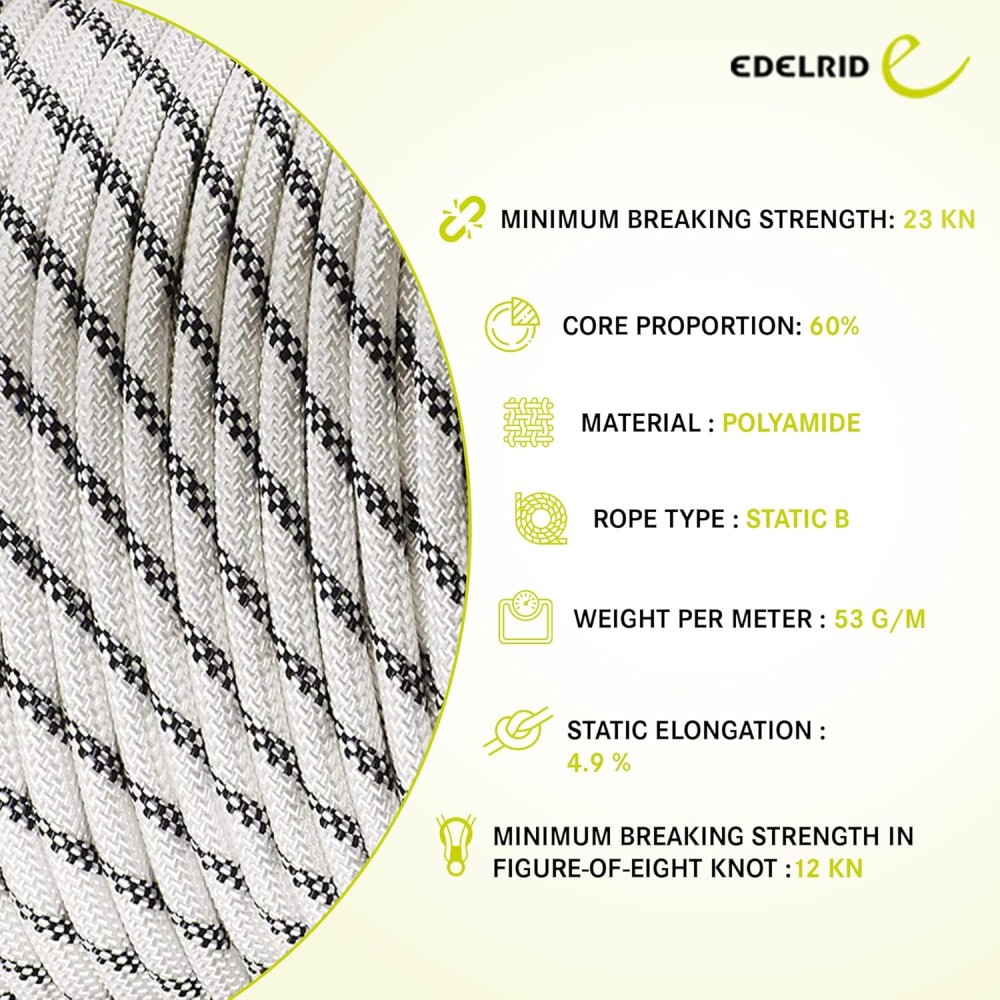 edelrid performance static rope 100 meter