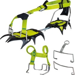 Edelrid shark crampons technical for steep ice winter mountaineering and expedition