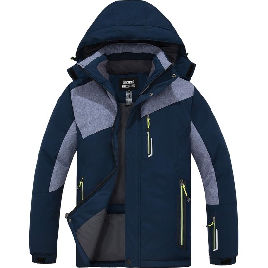 Men's Waterproof Ski Jackets - Warm Winter Snow coat 