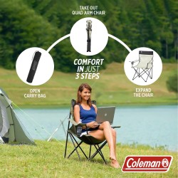 Coleman polyester standard quad lightweight camping chair 