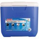 Coleman 30qt excursion ice box 28l large cooler box with strong handle holds 38cans and 2 litre bottle upright blue 