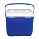 Coleman 30qt excursion ice box 28l large cooler box with strong handle holds 38cans and 2 litre bottle upright blue 