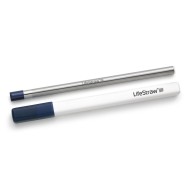 Lifestraw sip reusable water filter straw with carry case, remove microplastics bacteria and parasites for travel and everyday use-stainless steel