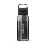 Lifestraw go 2 stage bpa free filter water bottle for travel camping and everyday use remove bacteria parasites and microplastics improve taste water purifier bottle with filter inside