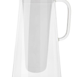 Lifestraw home 7 cup glass water filter pitcher tested to protect against bacteria parasites microplastic lead mercury