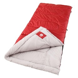 Coleman polyester palmetto sleeping bag for adults -1 to 10 degree celsius lightweight rectangular sleep bag for travelling and outdoors 