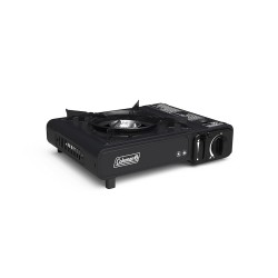 Coleman classic 1-burner butane stove portable camping stove with carry case and push-button instant ignition , includes precise temprature control and wind baffle 