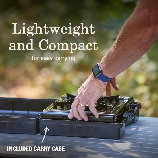 Coleman classic 1-burner butane stove portable camping stove with carry case and push-button instant ignition , includes precise temprature control and wind baffle Coleman classic 1-burner butane stove portable camping stove with carry case and push-button instant ignition , includes precise temprature control and wind baffle