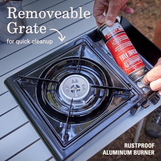 Coleman classic 1-burner butane stove portable camping stove with carry case and push-button instant ignition , includes precise temprature control and wind baffle Coleman classic 1-burner butane stove portable camping stove with carry case and push-button instant ignition , includes precise temprature control and wind baffle