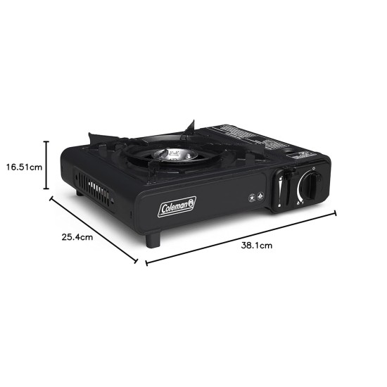 Coleman classic 1-burner butane stove portable camping stove with carry case and push-button instant ignition , includes precise temprature control and wind baffle Coleman classic 1-burner butane stove portable camping stove with carry case and push-button instant ignition , includes precise temprature control and wind baffle