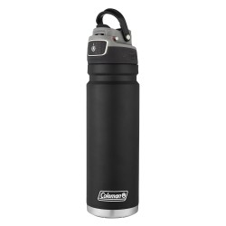 Coleman freeflow autoseal insulated stainless steel water bottle black 24 oz