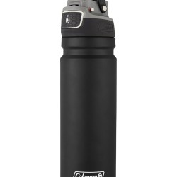 Coleman freeflow autoseal insulated stainless steel water bottle black 24 oz